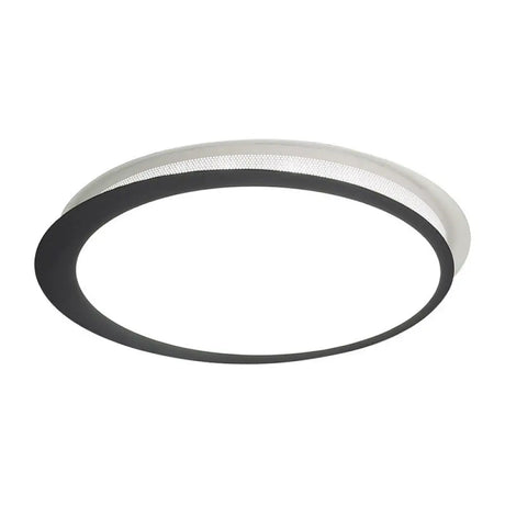Modern Round Black Led Flush Ceiling Light Fixture For Bedroom