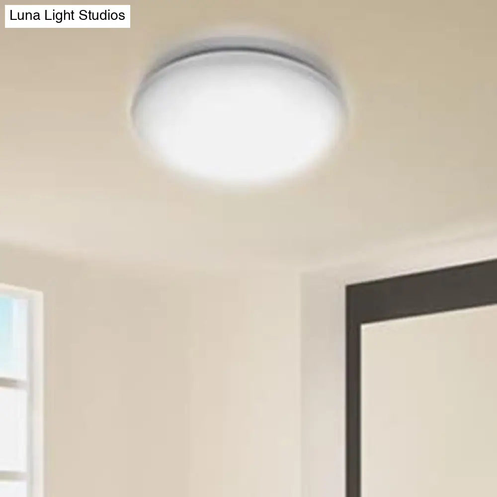 Modern Round Flush Ceiling Light With Acrylic Design - Led Mount Fixture White / 13.5’ A
