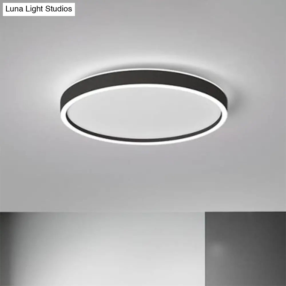 Modern Round Shade Led Flush Mount Acrylic Ceiling Lighting For Living Room