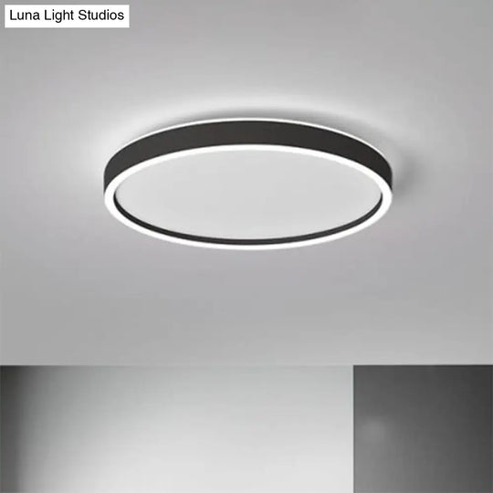 Modern Round Shade Led Flush Mount Acrylic Ceiling Lighting For Living Room