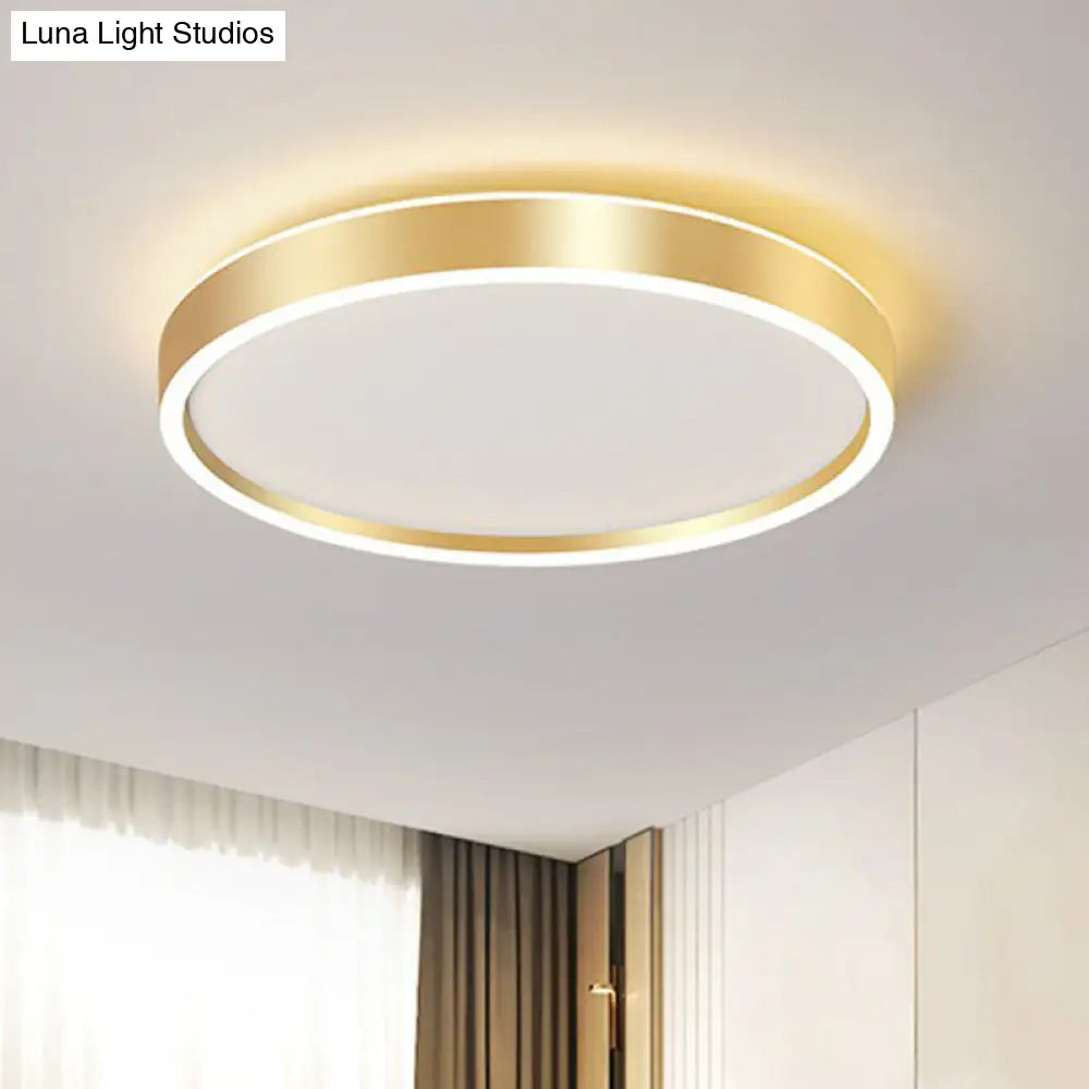 Modern Round Shade Led Flush Mount Acrylic Ceiling Lighting For Living Room
