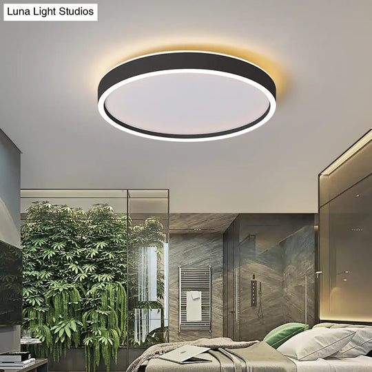 Modern Round Shade Led Flush Mount Acrylic Ceiling Lighting For Living Room