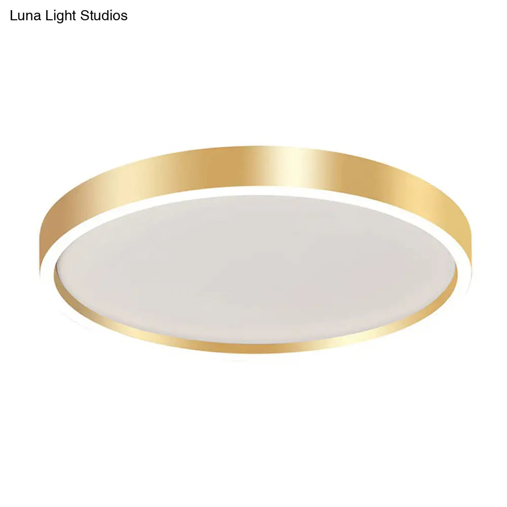 Modern Round Shade Led Flush Mount Acrylic Ceiling Lighting For Living Room