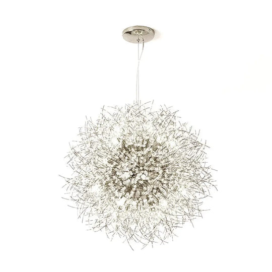 Modern Silver Dandelion Pendant Light For Cafe Restaurant