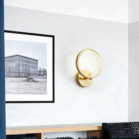 Modern Simple Bedroom Bedside Copper Wall Lamp Lamps