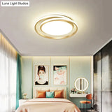 Modern Simple Bedroom Creative Circular LED Ceiling Lamp Ceiling