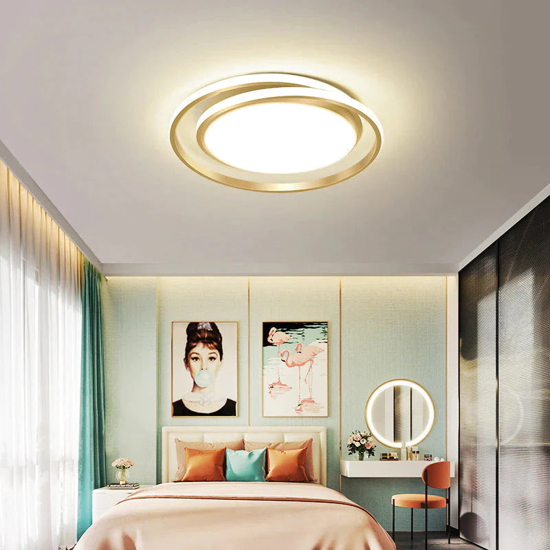 Moderne einfache Schlafzimmer kreative kreisförmige LED-Deckenleuchte