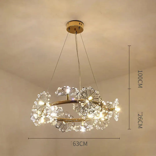 Modern Simple Bedroom Restaurant Light Luxury Crystal Creative Personality Living Room Round