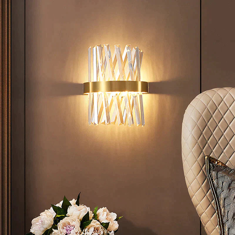 Modern Simple Corridor Crystal Copper Wall Lamp Lamps