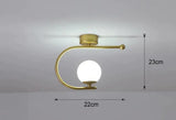Modern Simple Corridor Lamp Circular Ceiling Golden White Light