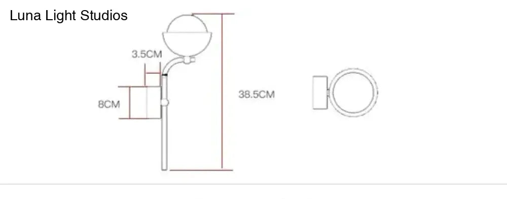 Modern Simple Room Corridor Living Copper Wall Lamp Lamps