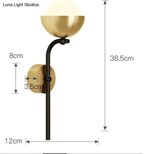 Modern Simple Room Corridor Living Copper Wall Lamp Lamps