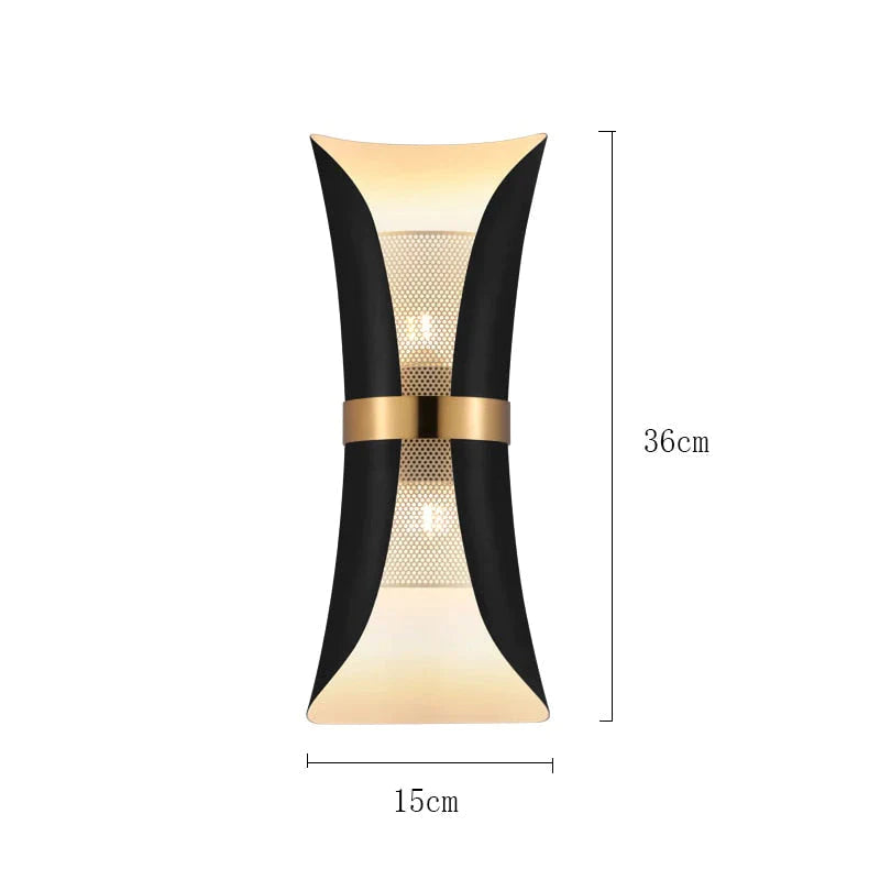 Moderne einfache Wandleuchte Lichter Scone für Schlafzimmer Badezimmer Schwarz Gold