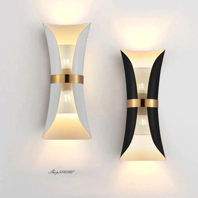 Moderne einfache Wandleuchte Lichter Scone für Schlafzimmer Badezimmer Schwarz Gold
