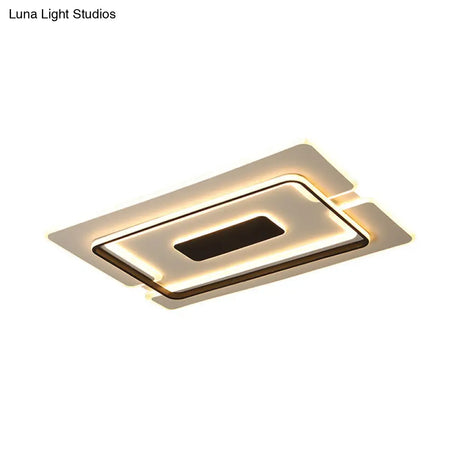 Modern Slim Led Ceiling Light For Living Room In Black And White
