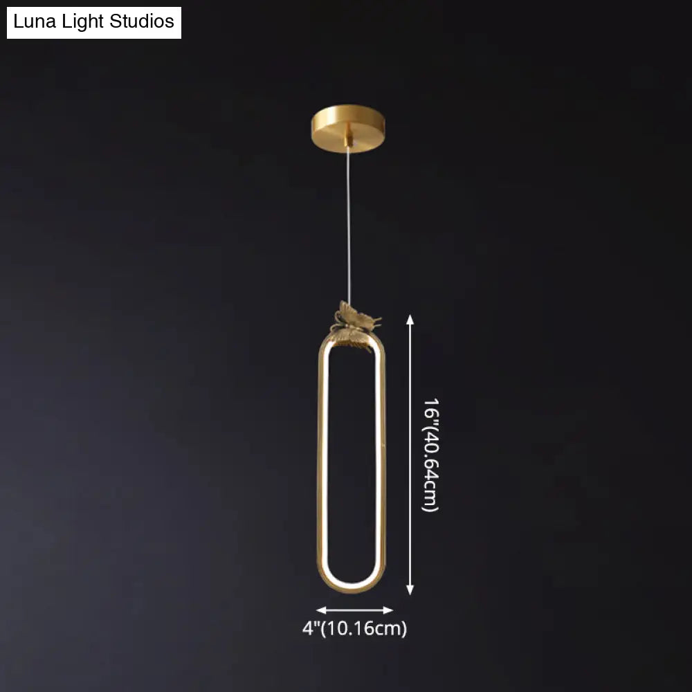 Modern Small Bronze Led Pendant Light With Creative Ceiling Design