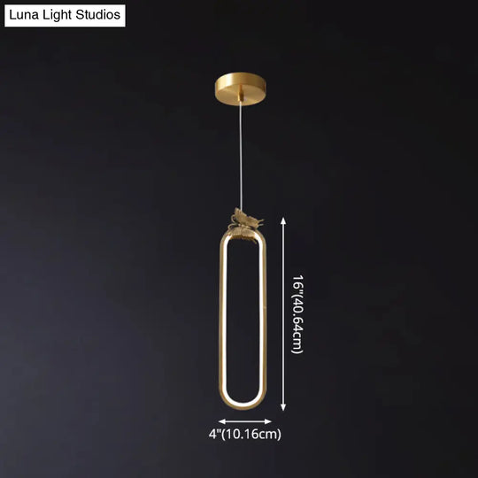 Modern Small Bronze Led Pendant Light With Creative Ceiling Design