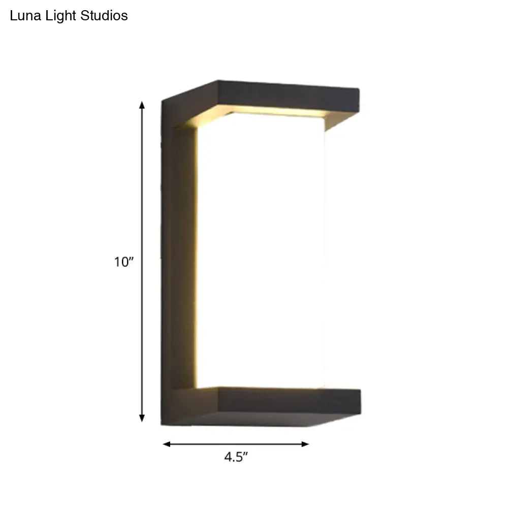 Modern Sound-Activated Led Wall Sconce In Black