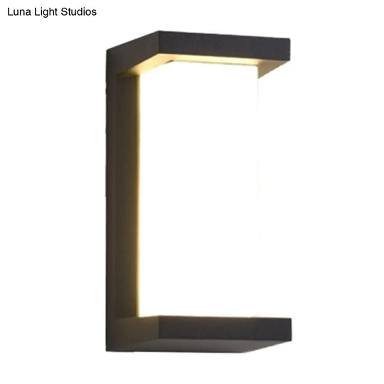 Modern Sound-Activated Led Wall Sconce In Black