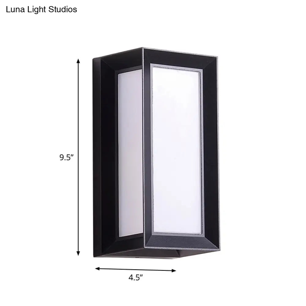 Modern Sound-Activated Led Wall Sconce In Black