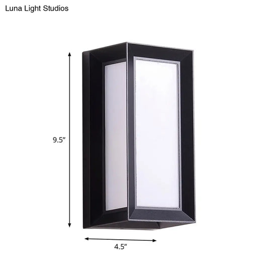 Modern Sound-Activated Led Wall Sconce In Black