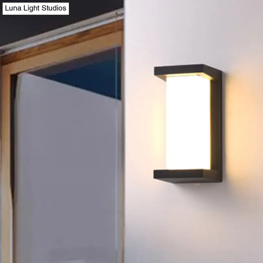 Modern Sound-Activated Led Wall Sconce In Black