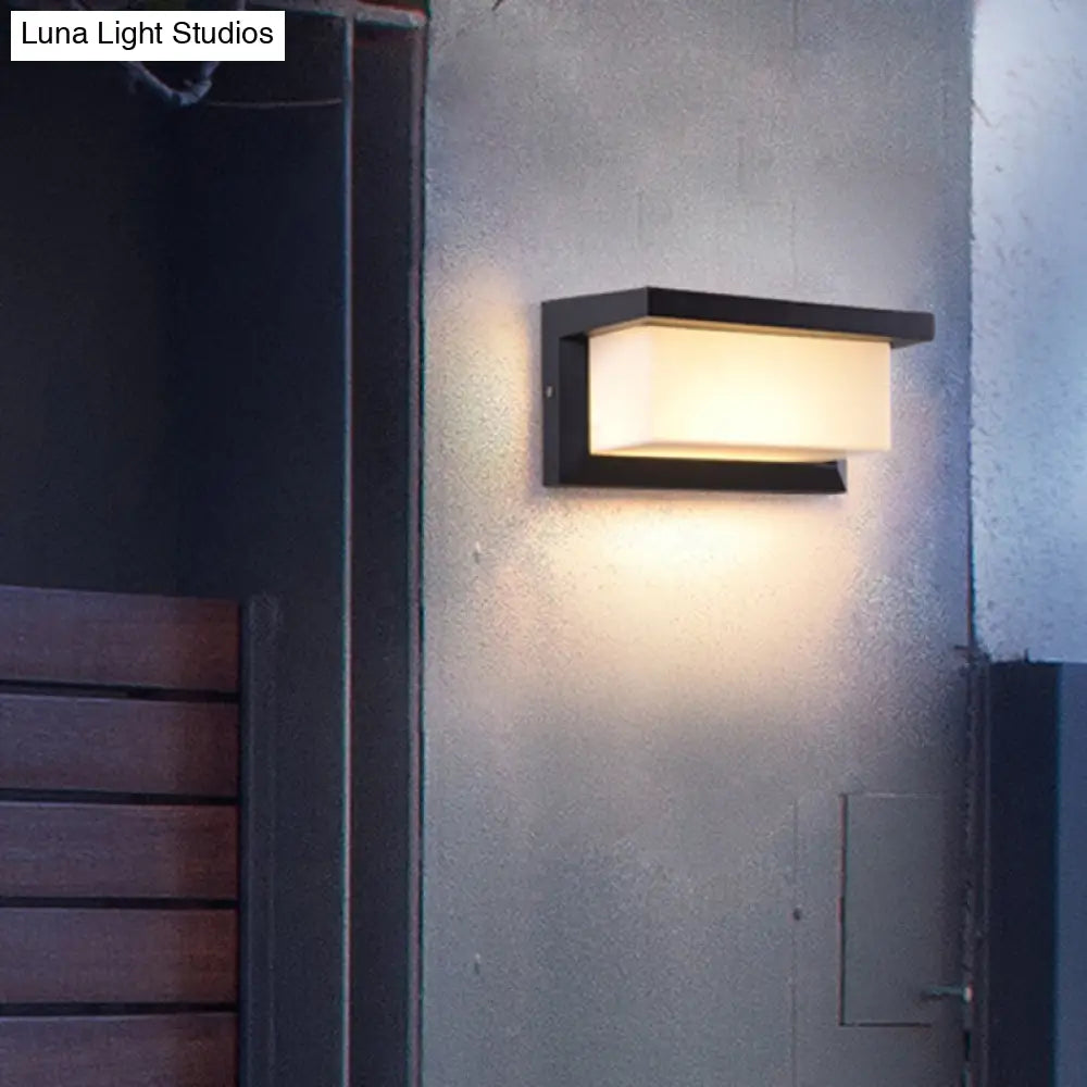 Modern Sound-Activated Led Wall Sconce In Black