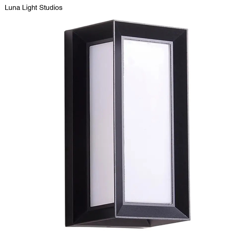 Modern Sound-Activated Led Wall Sconce In Black