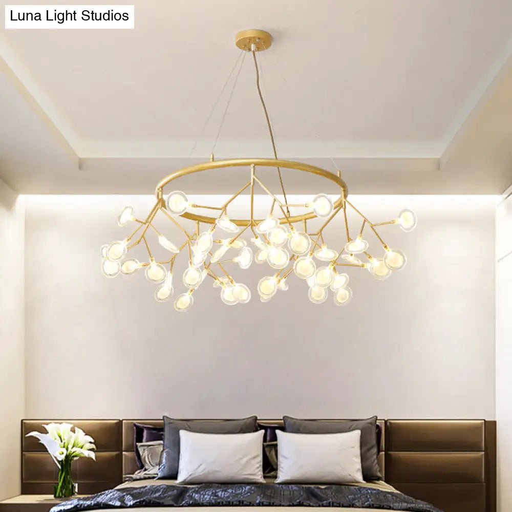 Modern Sputnik Firefly Chandelier - Minimalist Acrylic Led Pendant Light For Living Room