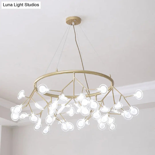 Modern Sputnik Led Chandelier For Minimalist Living Rooms Clear