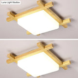 Modern Square Flush Mount Ceiling Light – Stylish Acrylic Fixture For Living Room