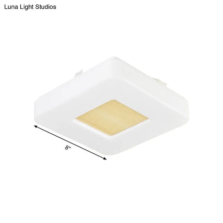 Modern Square Flush Mount Led Ceiling Light In Warm/White - Wide Acrylic Fixture 8’/14.5’/18.5
