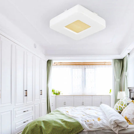 Modern Square Flush Mount Led Ceiling Light In Warm/White - Wide Acrylic Fixture 8’/14.5’/18.5