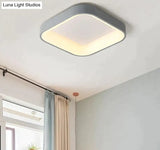 Modern Square/Round Ceiling Lights For Living Room Bedroom Dining White Color Frame Lamp Fixtures