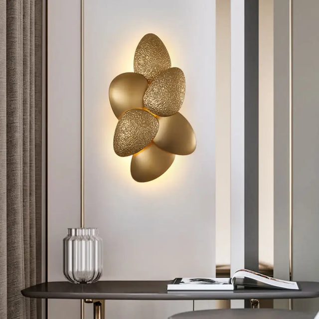 Modern Stainless Steel Squama Wall Light With Gold Accents - 3/6 Lights Bedroom Sconce Fixture 3 /