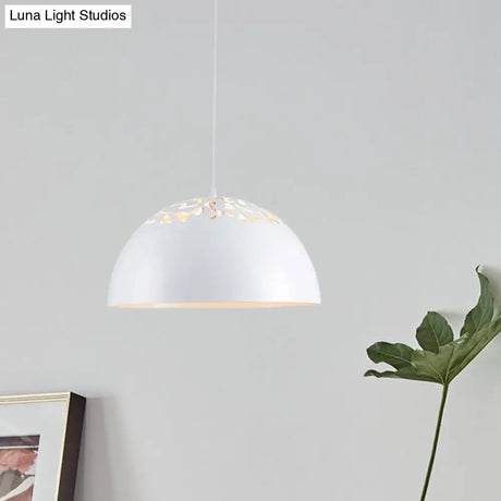 Modern Style Domed Metal Pendant Lamp - 14’/16’/20.5’ Width 1 Bulb Dining Table Hanging