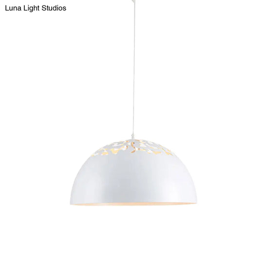 Modern Style Domed Metal Pendant Lamp - 14’/16’/20.5’ Width 1 Bulb Dining Table Hanging