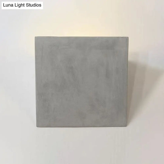 Modern Style Grey Cement Bowl/Cylinder Shade Wall Light - 1-Light Bathroom Fixture