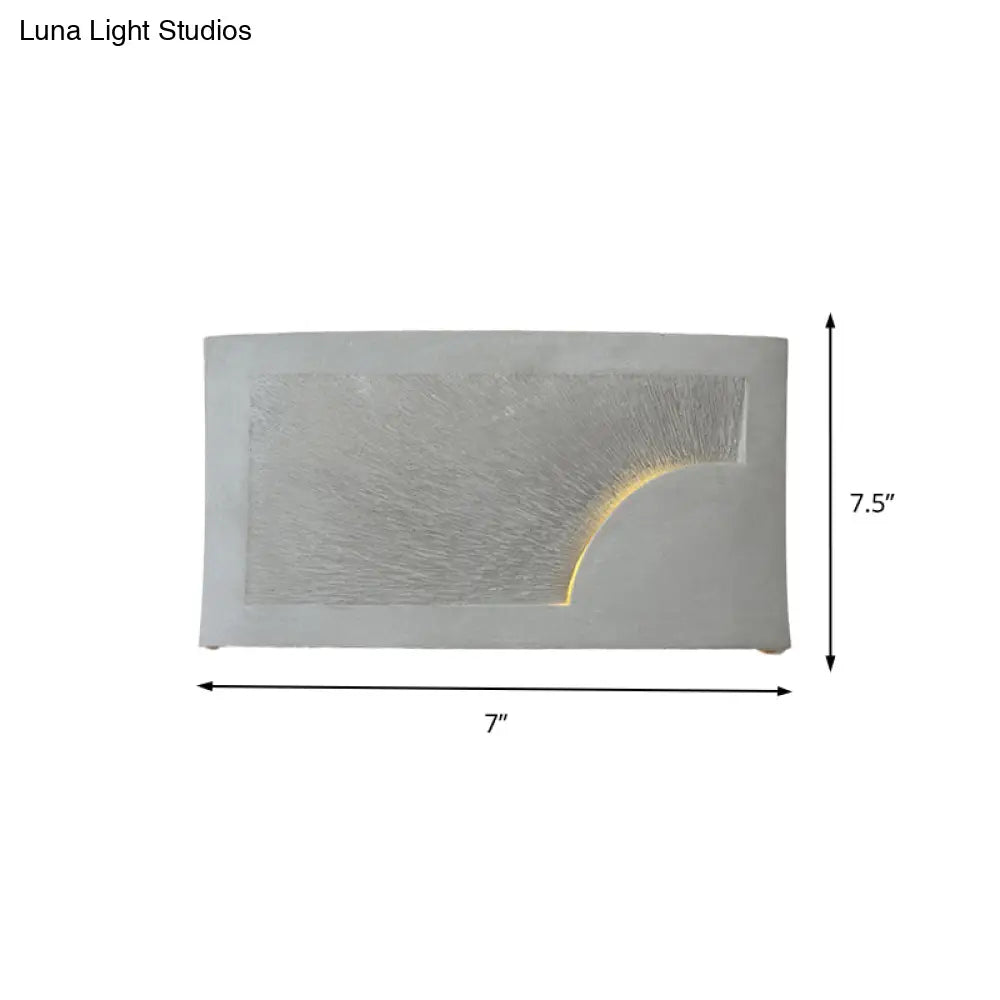 Modern Style Grey Cement Bowl/Cylinder Shade Wall Light - 1-Light Bathroom Fixture