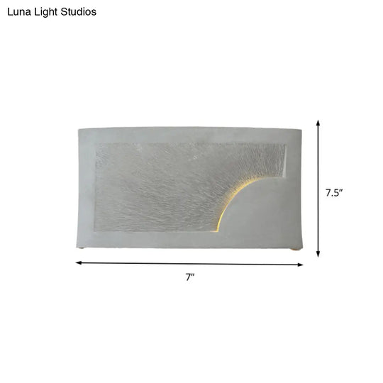 Modern Style Grey Cement Bowl/Cylinder Shade Wall Light - 1-Light Bathroom Fixture
