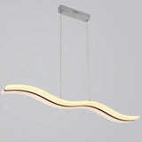 Modern Style Led Island Pendant Light With Acrylic Shade White / Warm