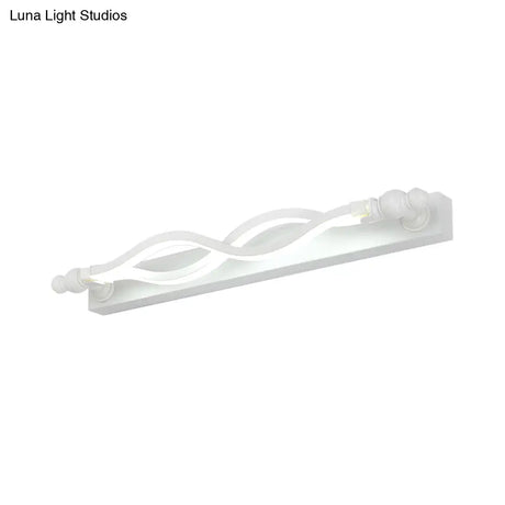 Modern Twist Acrylic 1-Light Led Vanity Sconce - Warm/White/Natural Light 20.5/24 Wide