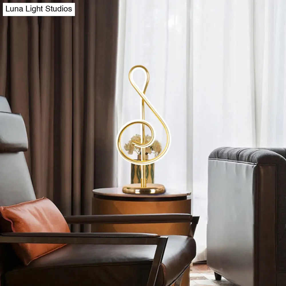 Modern Twist Led Lamp: Aluminum Night Table Light For Living Room With Power Switch