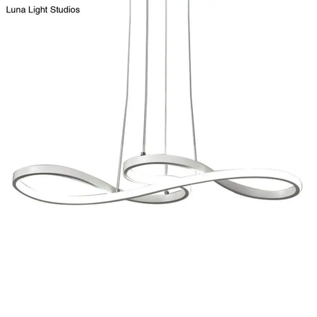 Modern Twisting Chandelier Pendant Light For Restaurants - Elegant Metal Suspended Lighting Fixture