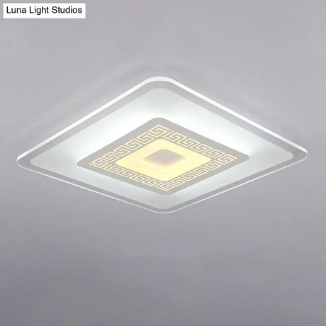 Modern Ultra-Thin Led Flush Mount Ceiling Light With Acrylic Shade – Ideal For Small Or Large