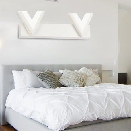 Modern V-Shaped Led Vanity Light: Acrylic Bathroom Mirror Lamp (2/3-Light Warm/White) 2 / White