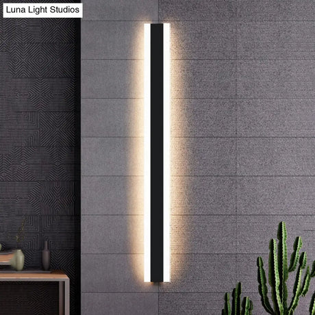 Modern Waterproof Outdoor Long Strip Led Wall Lamp Ip65 Aluminum Wall Light Garden Porch Sconce