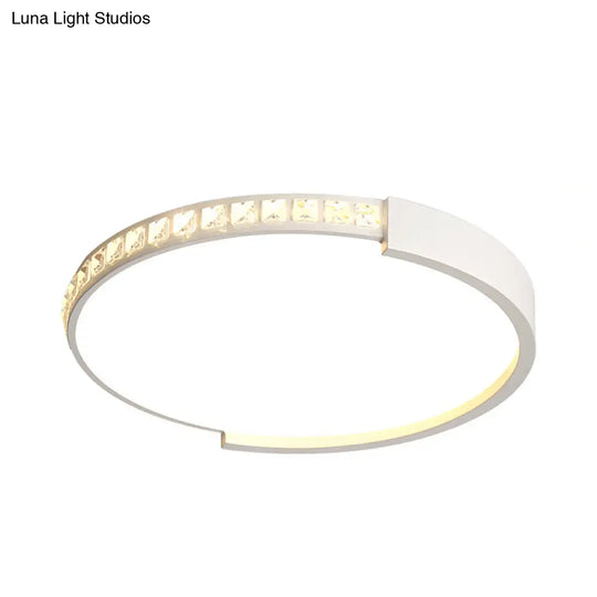 Modern White Acrylic Circle Flush Mount Ceiling Light For Kitchen