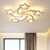 Modern White Acrylic Led Flush Mount Ceiling Light Fixture For Living Room 5 /