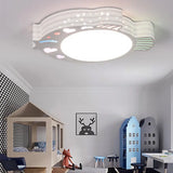 Modern White Acrylic Round Flush Mount Ceiling Light For Bedroom / B